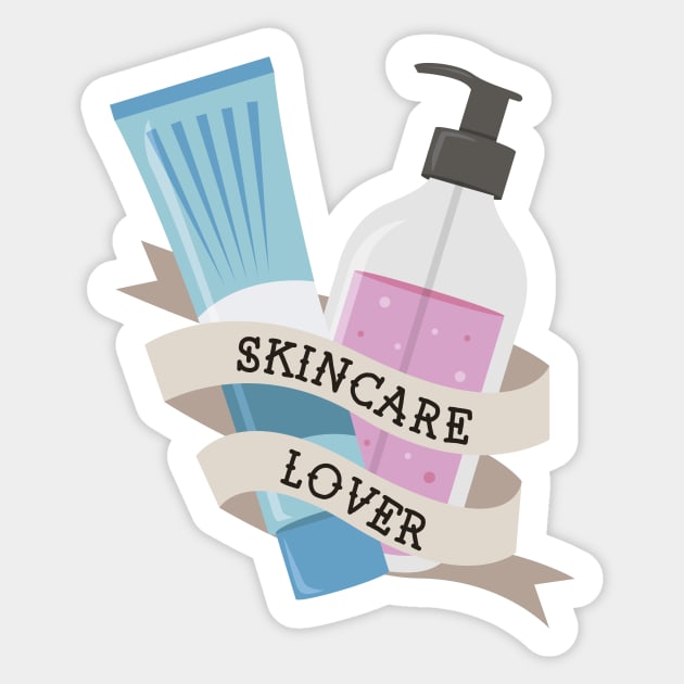 Skincare Lover Cream and Cleanser Banner Sticker by alinabeska